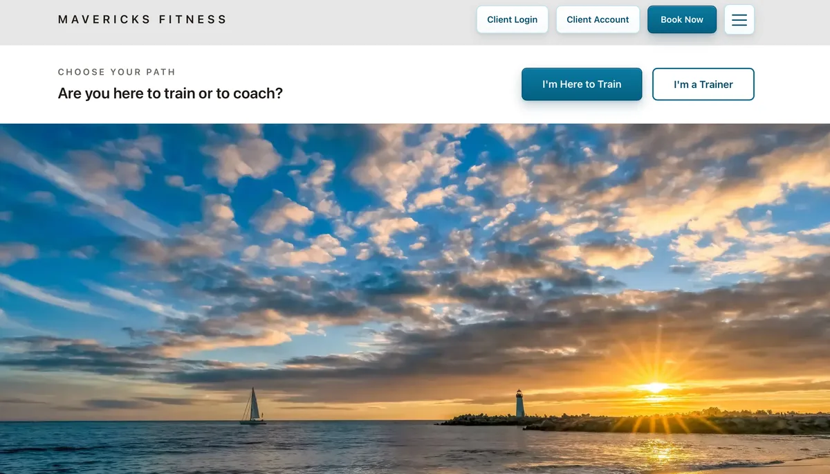 Mavericks Fitness website